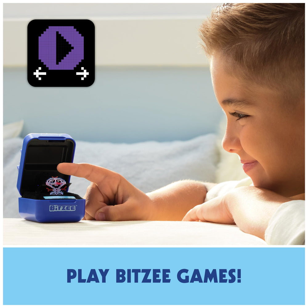 BITZEE packaging with included batteries and guides for ready-to-play gifting