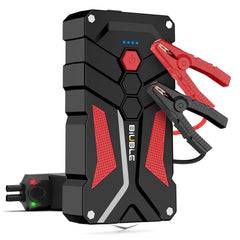 BIUBLE jump starter front view showing compact design and ports for quick roadside aid