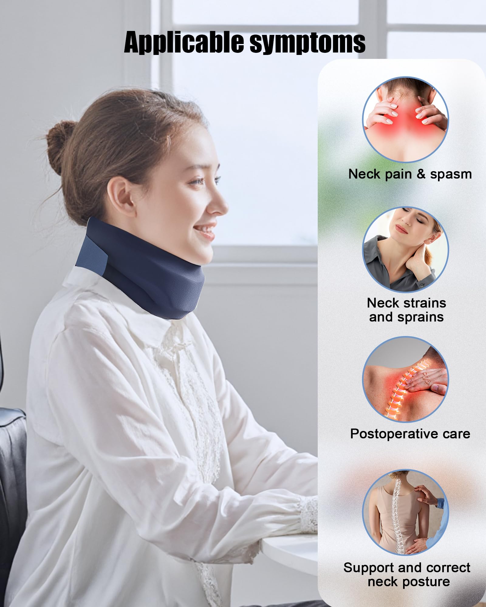 BLABOK neck brace back view highlighting secure support and comfort advantage