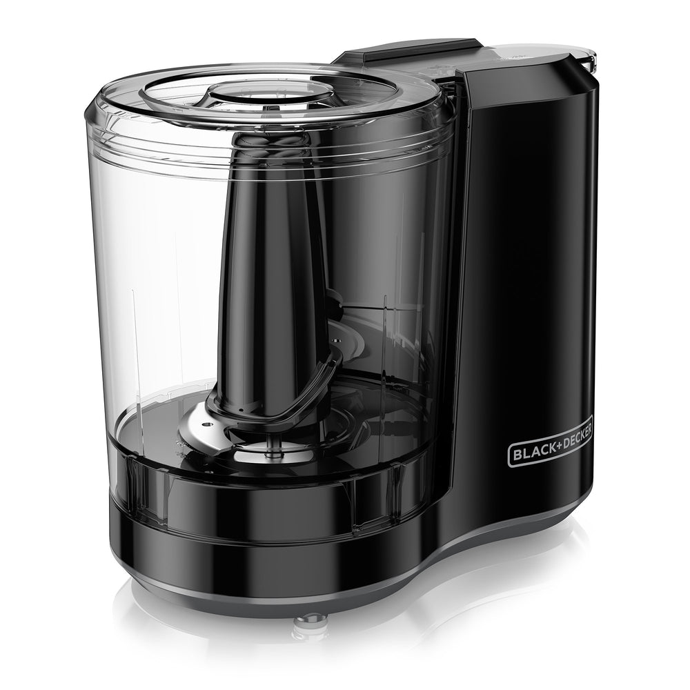 BLACK+DECKER front view chopper showing compact design and easy one-touch control