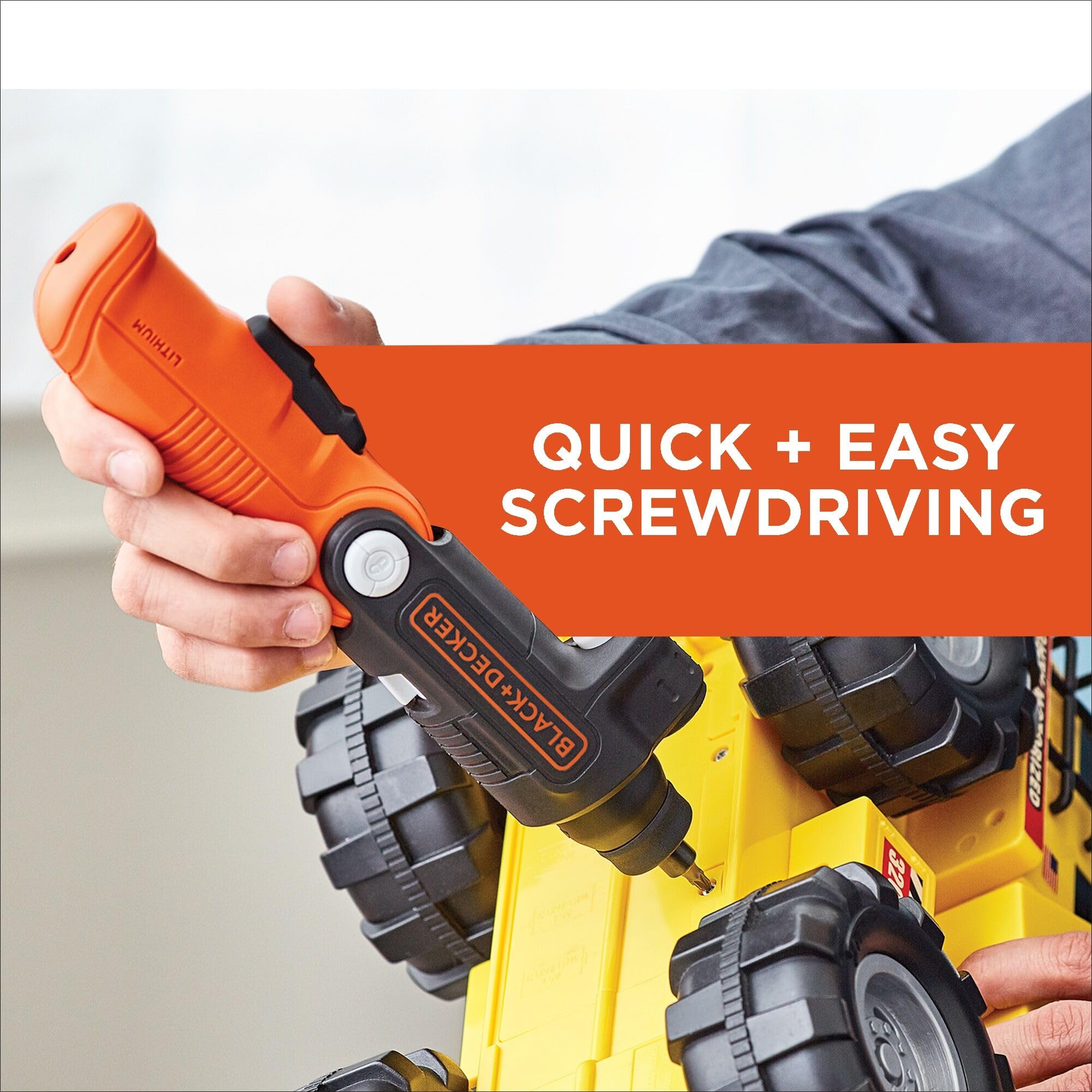 BLACK+DECKER comfort-grip texture close-up for secure handling and improved control
