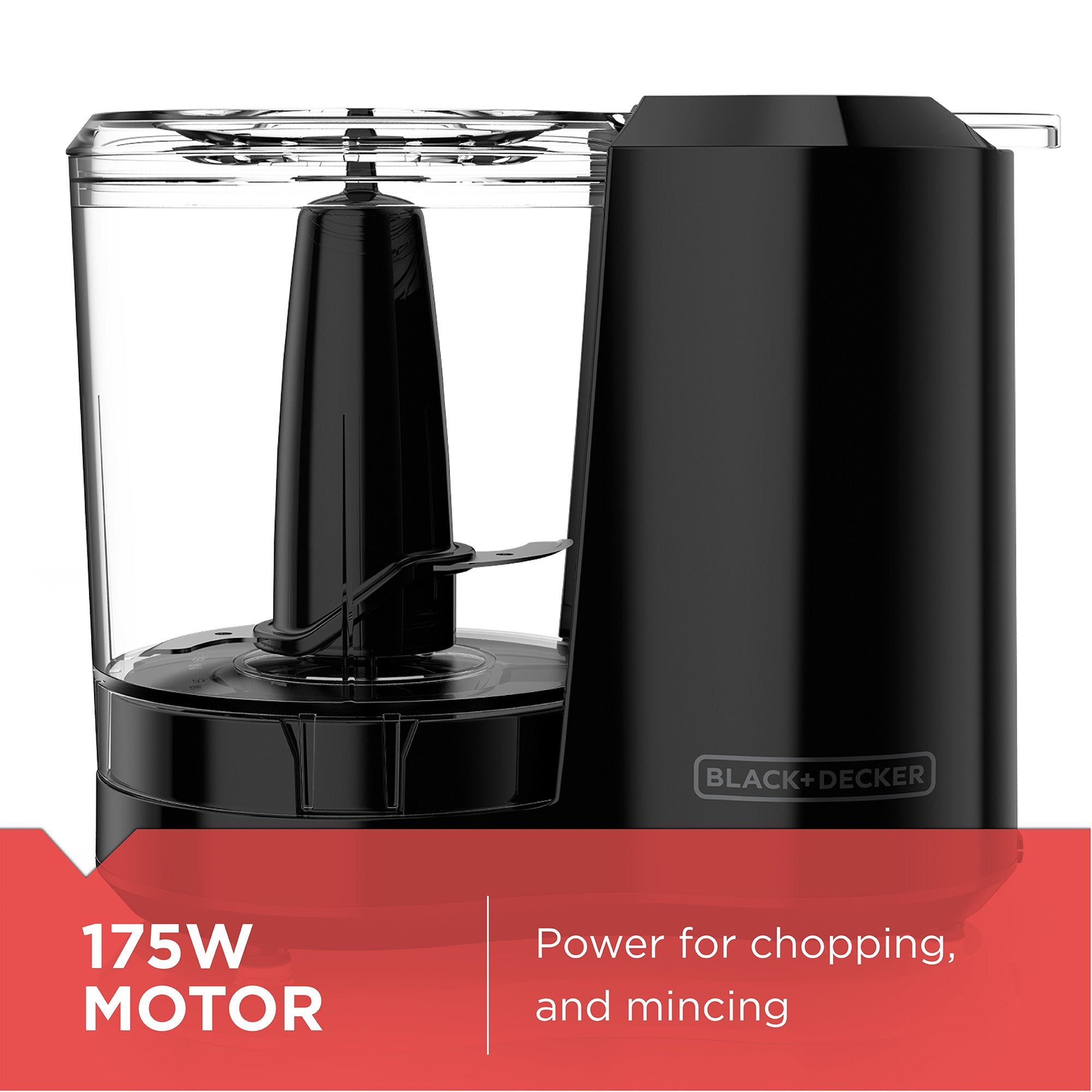 BLACK+DECKER chopper on kitchen counter illustrating small-footprint convenience
