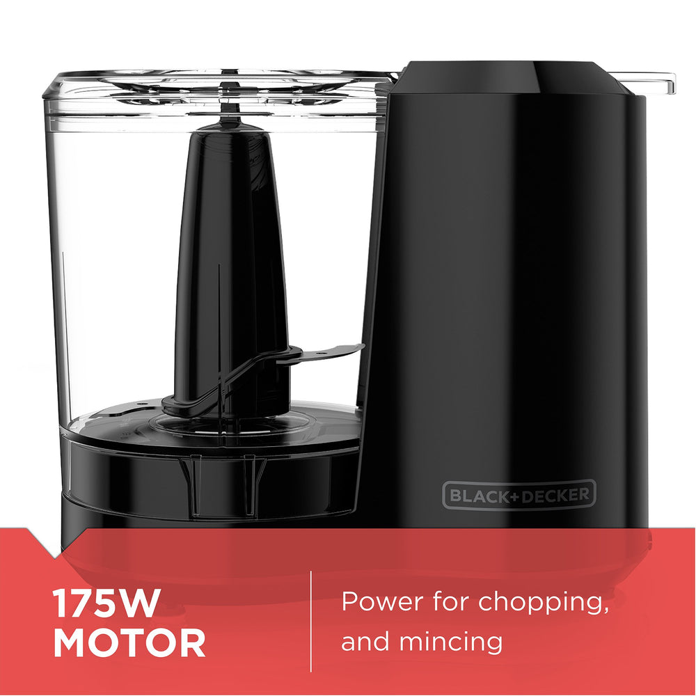 BLACK+DECKER chopper on kitchen counter illustrating small-footprint convenience