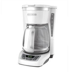 BLACK+DECKER front view of coffeemaker showing compact design and easy placement