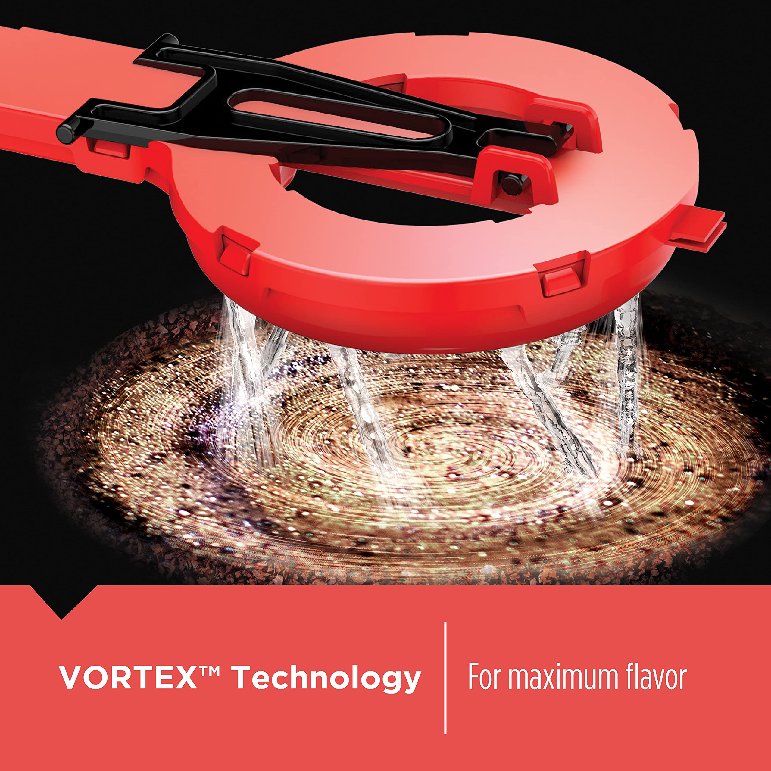 BLACK+DECKER VORTEX showerhead detail for even water distribution and fuller extraction