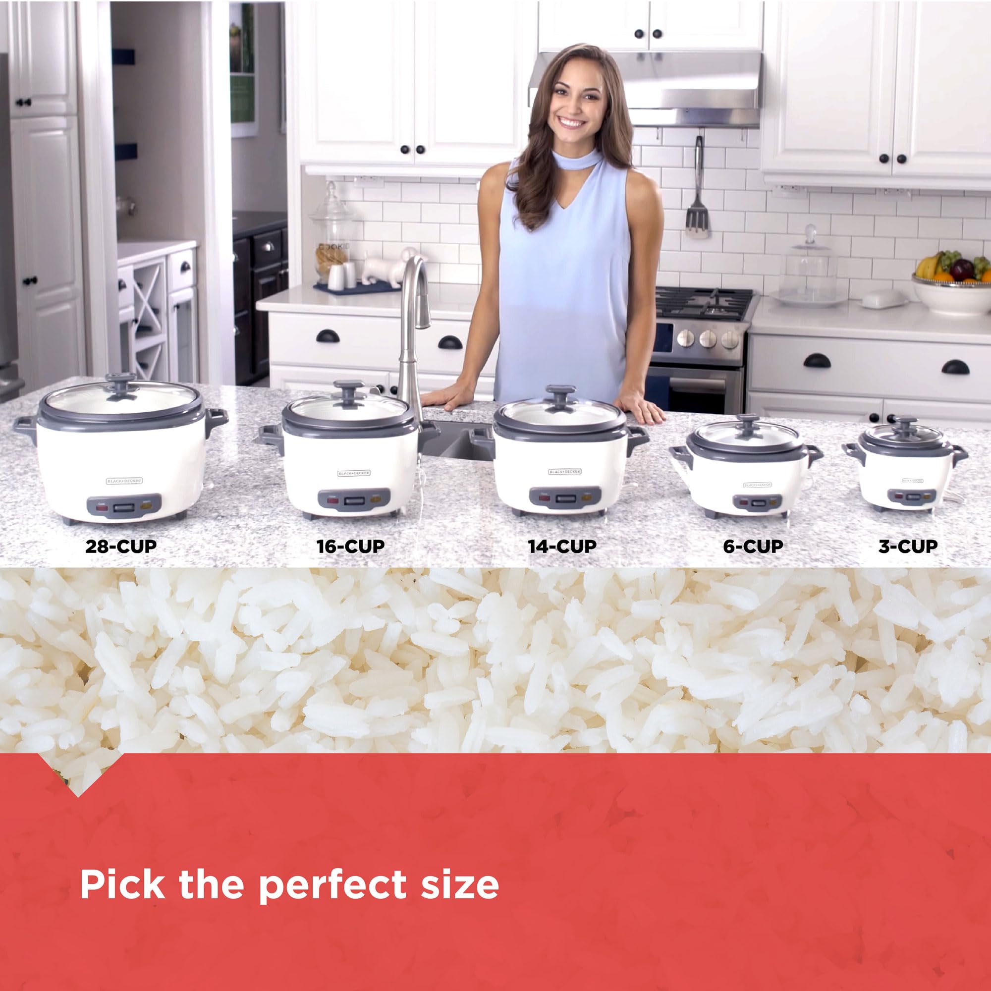 BLACK+DECKER dishwasher-safe parts arranged to show easy cleanup benefit