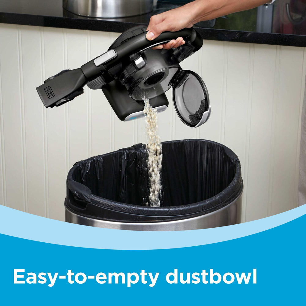 BLACK+DECKER washable filter close-up for simple maintenance and longer suction