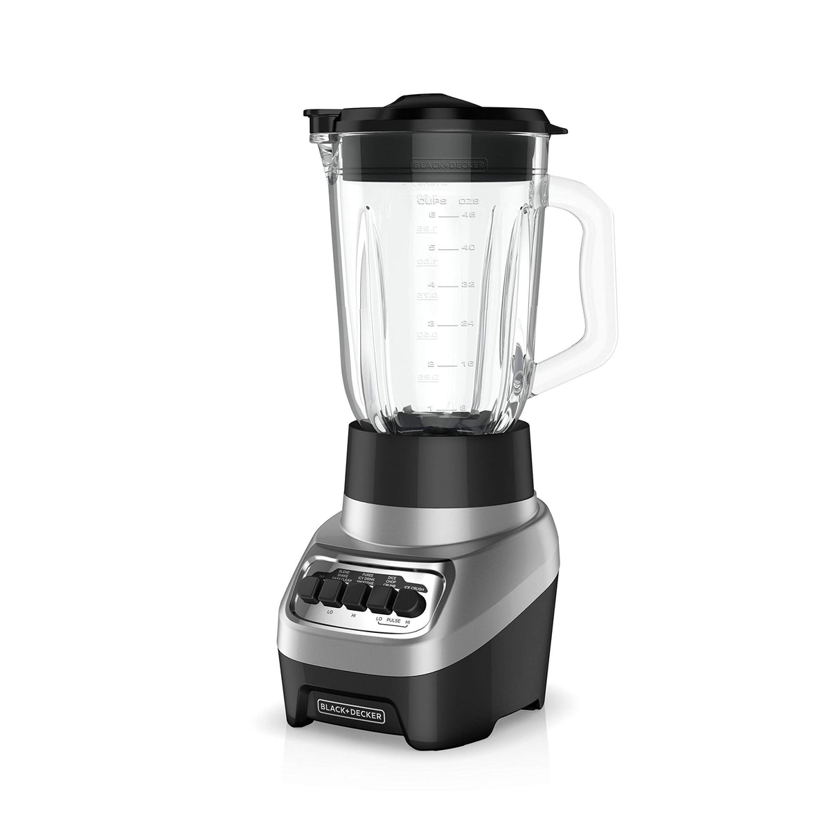BLACK+DECKER PowerCrush front view showing controls and compact base for convenience