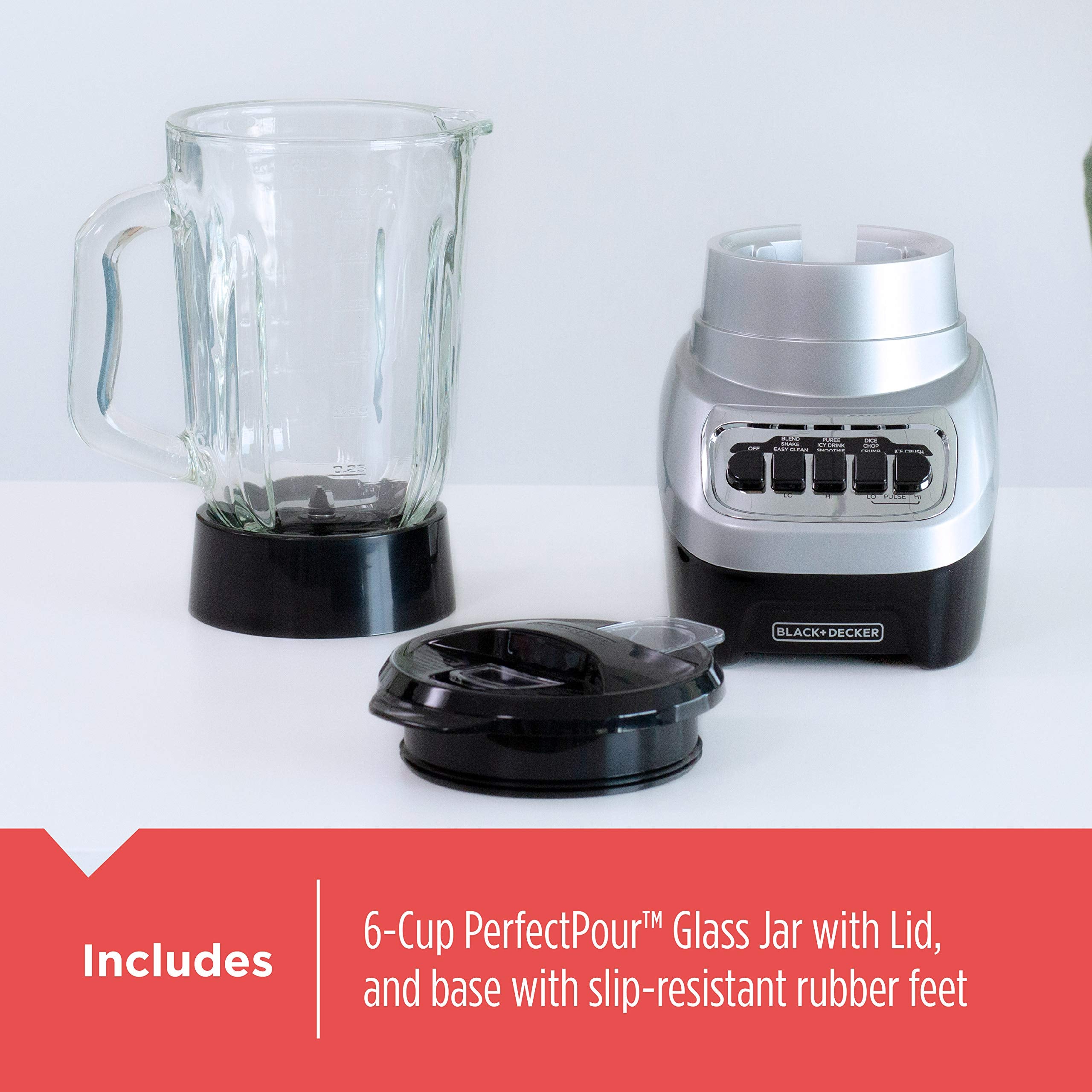 BLACK+DECKER blender on kitchen counter in lifestyle scene for everyday use appeal