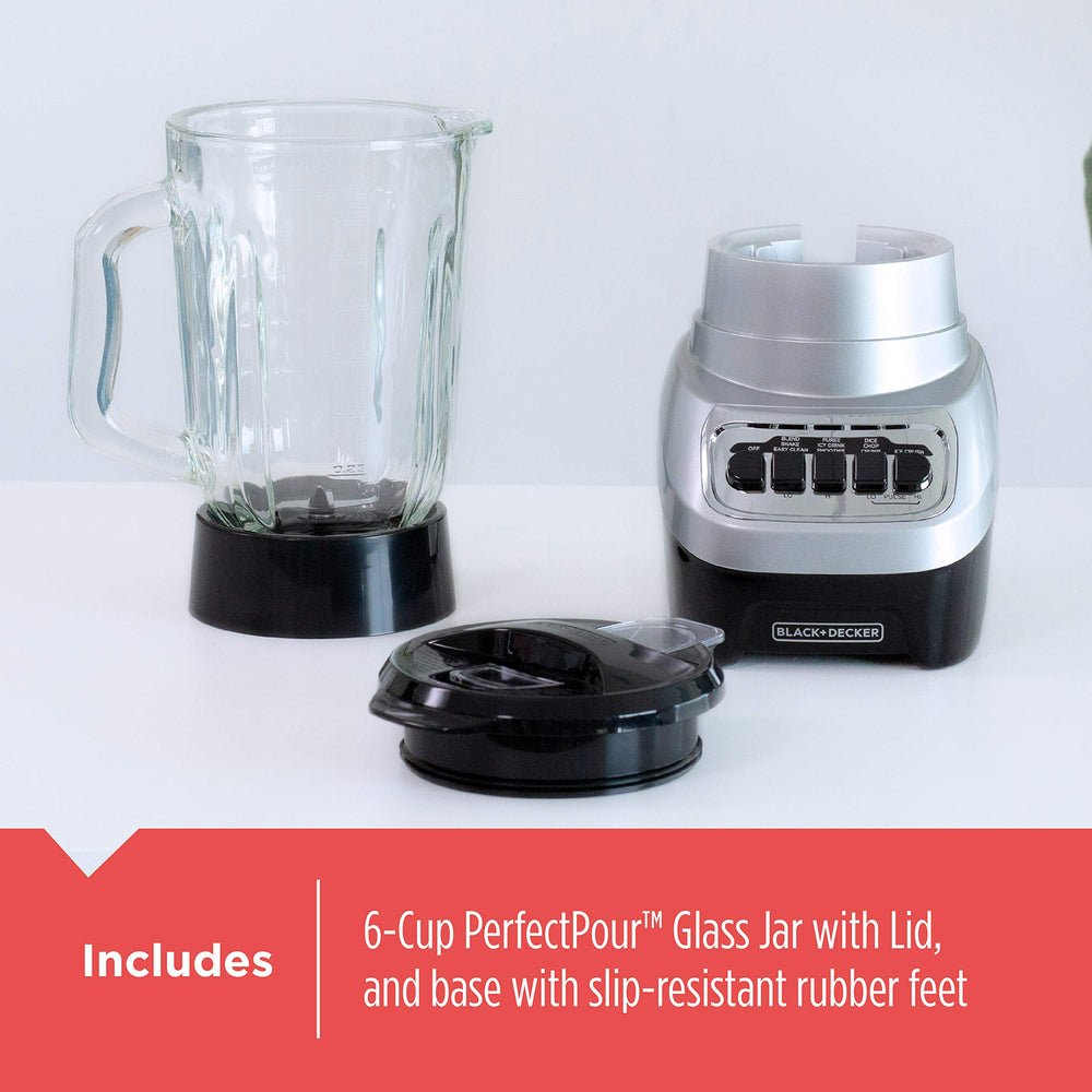 BLACK+DECKER blender on kitchen counter in lifestyle scene for everyday use appeal