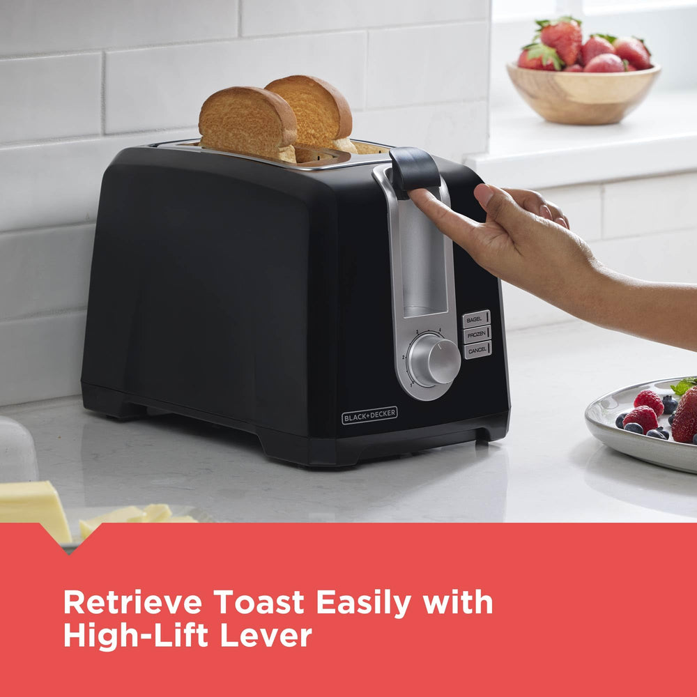 BLACK+DECKER toasting a bagel on bagel mode for perfect cut-side browning