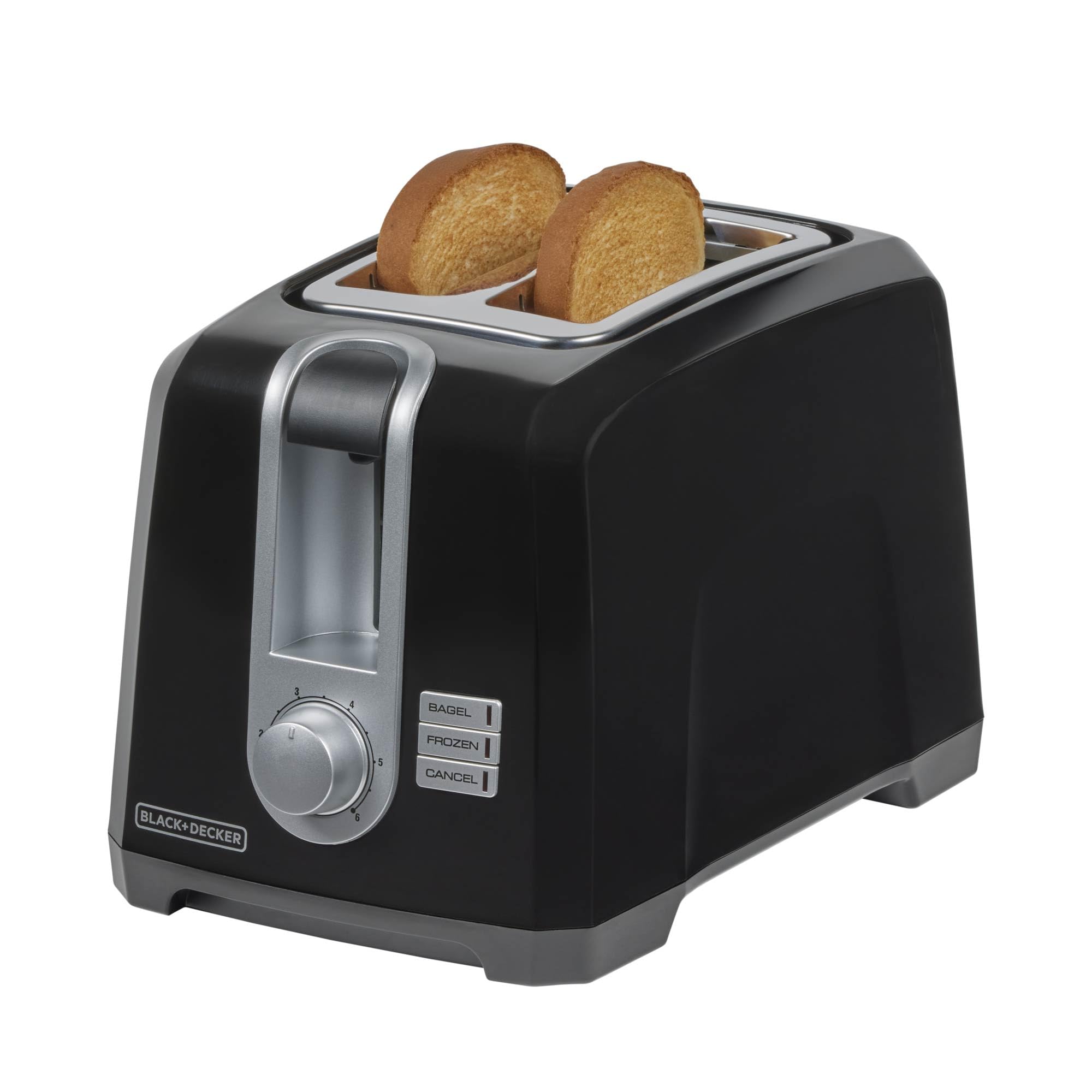 BLACK+DECKER toaster on a breakfast table serving toast and coffee quickly