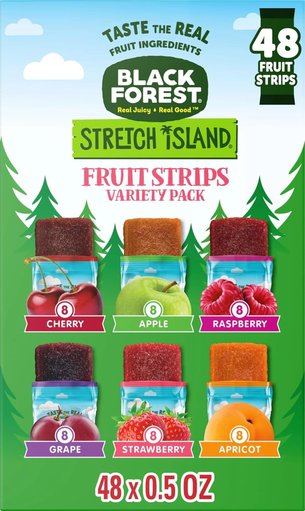 Black Forest front of box showing variety pack and convenience