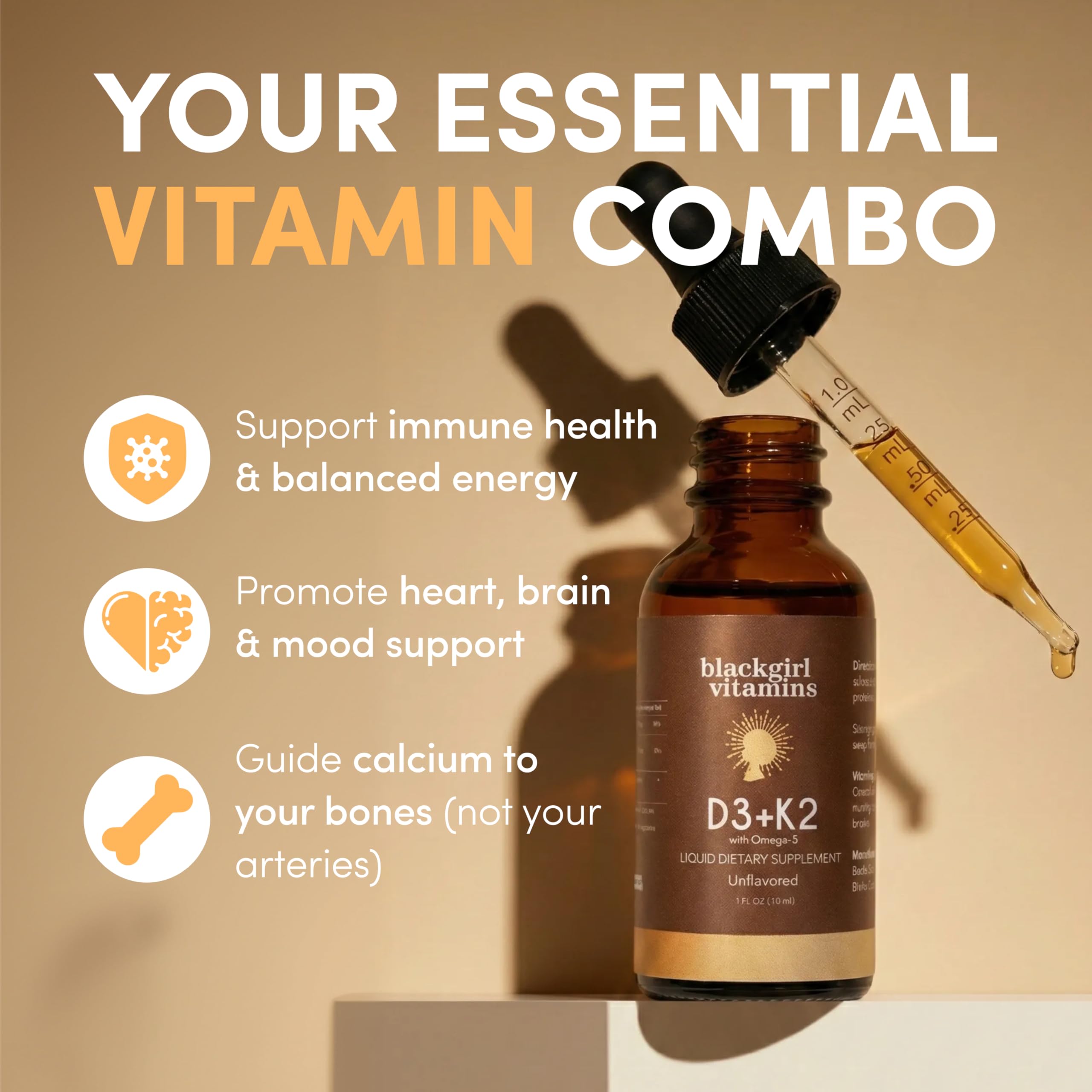 Black Girl Vitamins drops being added to a morning beverage highlighting convenience on busy days