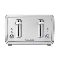 BLACK+DECKER close-up of extra-wide slot and dual shade controls for precise browning