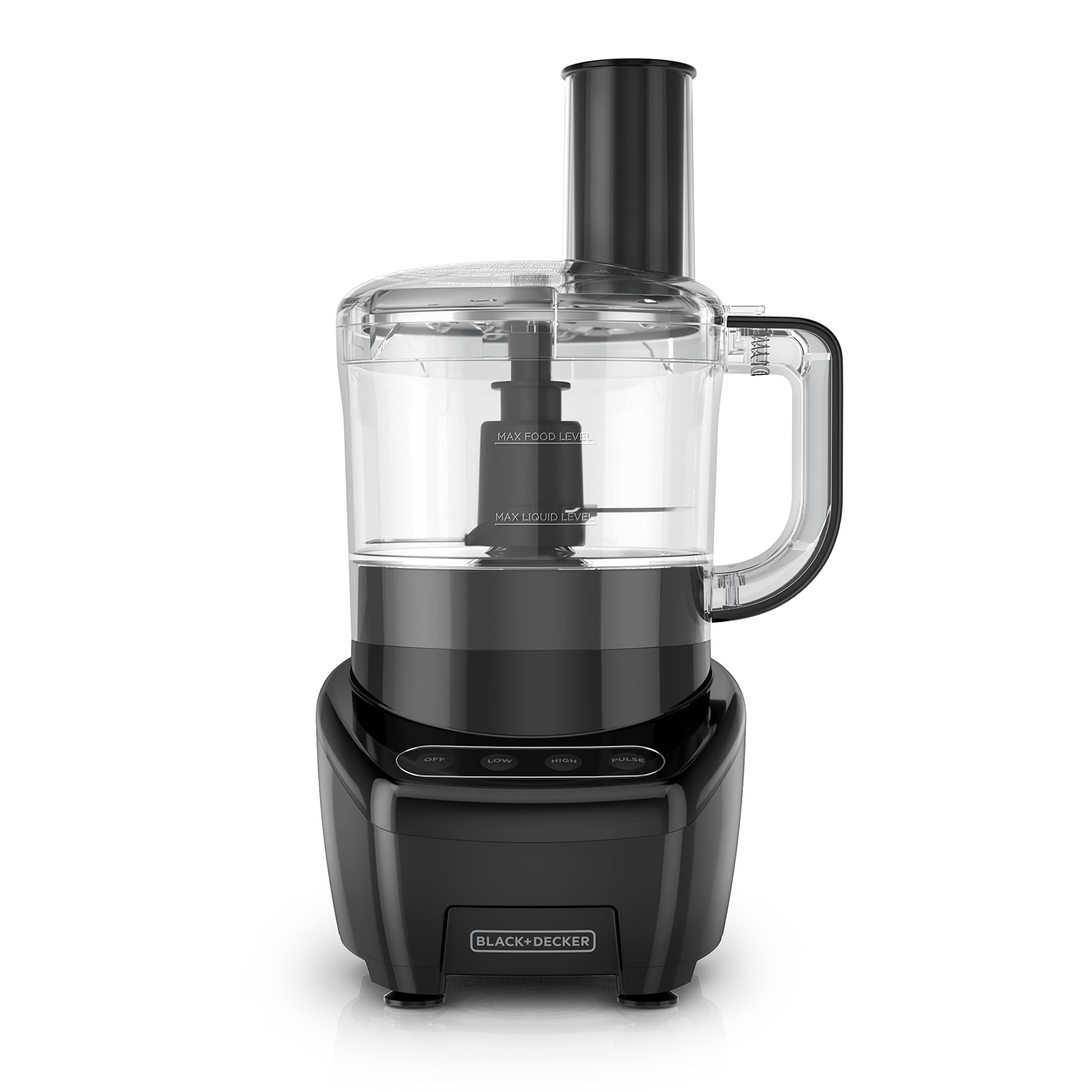 BLACK+DECKER S-blade close-up highlighting sharp stainless steel for consistent chopping