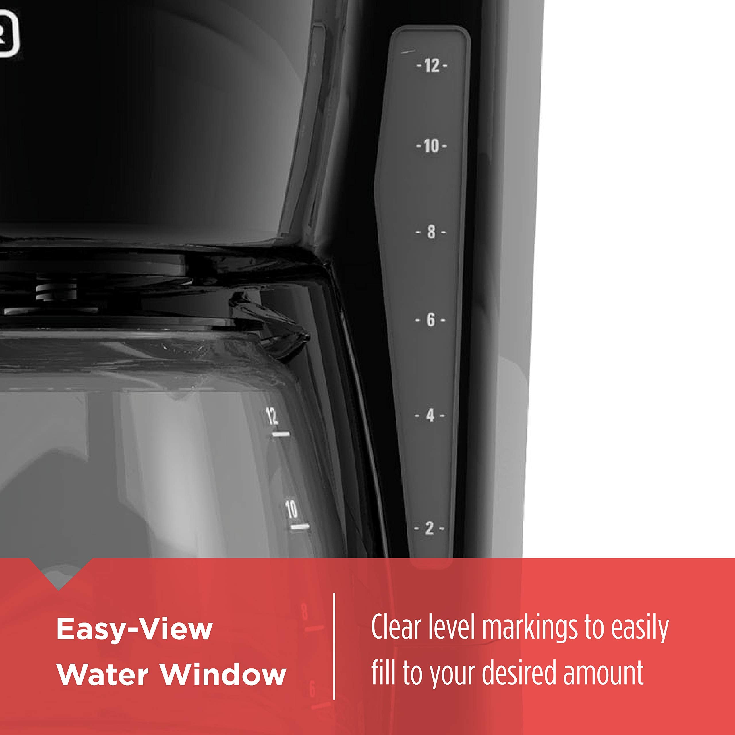 BLACK+DECKER washable brew basket removed for easy cleaning and filter replacement