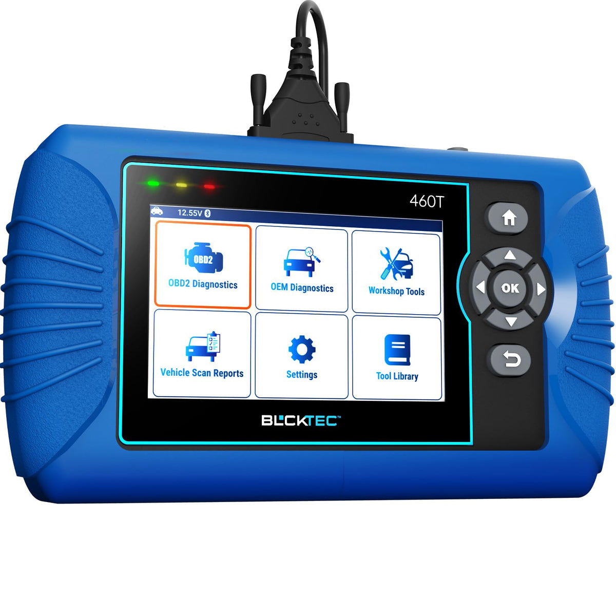 BLCKTEC 460T front view showing screen and controls for fast diagnostics