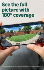 Blink Arc monitoring a driveway with two Blink cameras providing wide coverage benefit