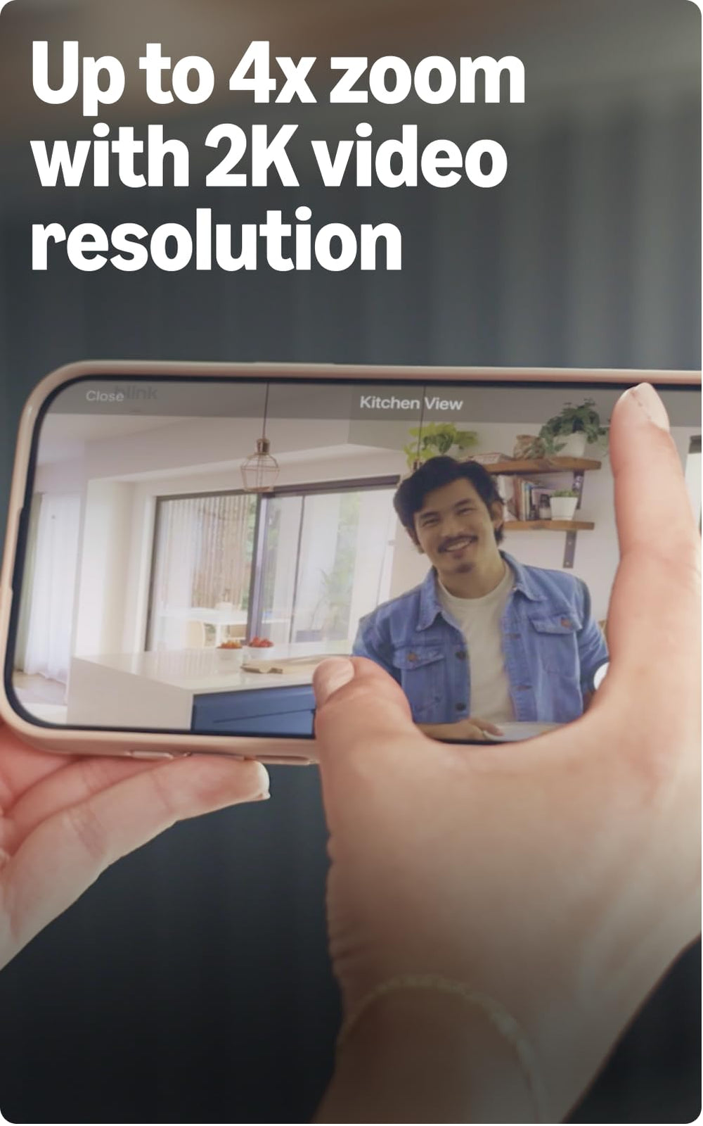 Blink Mini 2K+ close-up of lens and sensor showing detailed optics for improved low-light capture