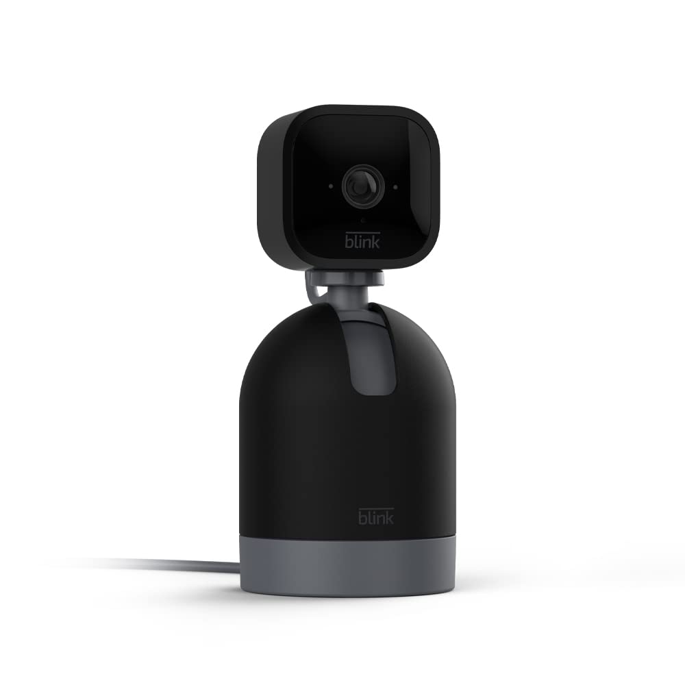 Blink Mini front view showing camera lens and LED, clear monitoring benefit