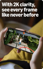 Blink Outdoor 2K+ mounted on porch demonstrating easy installation and surveillance coverage