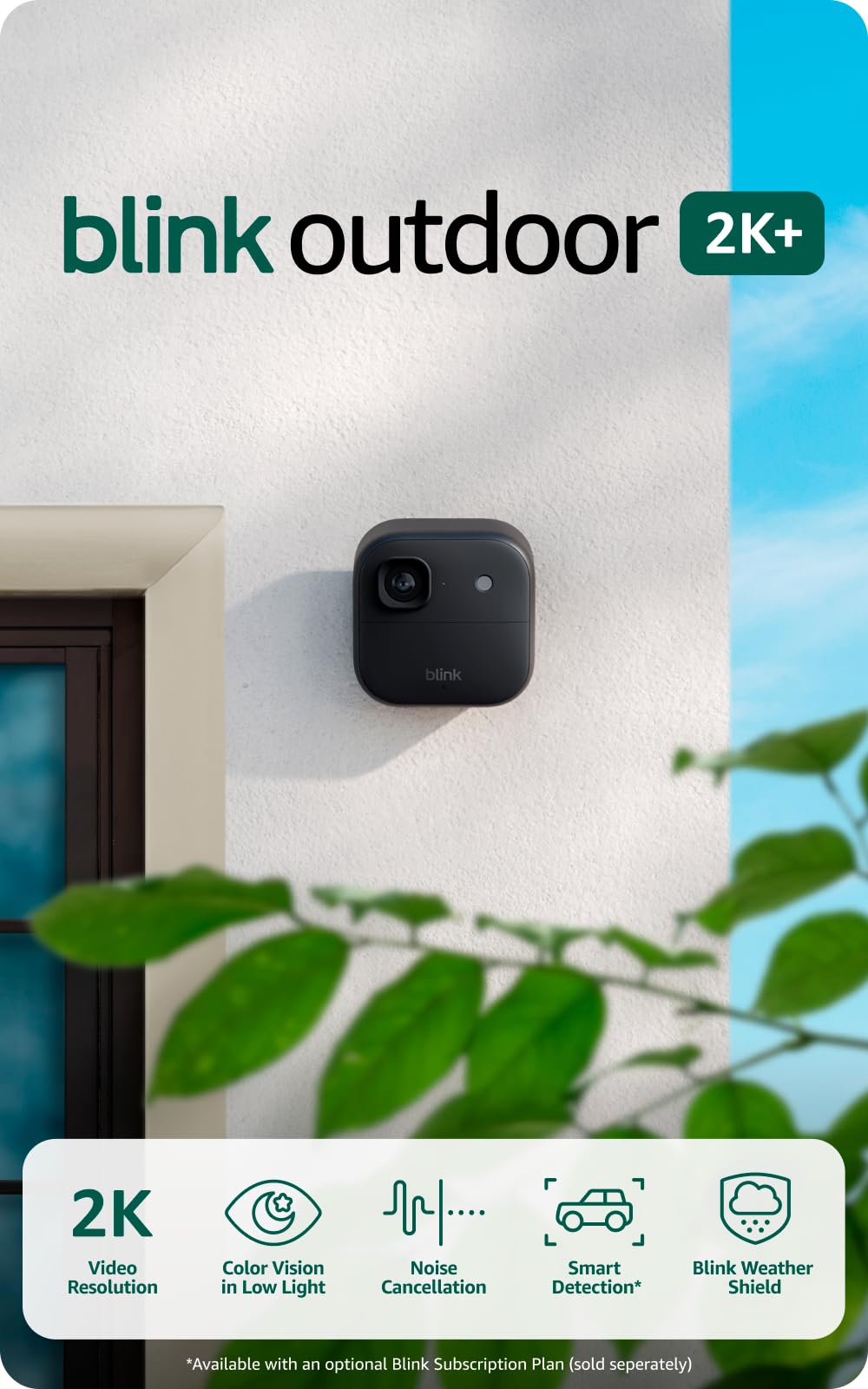 Blink Outdoor 2K+ side mount installed on exterior wall demonstrating flexible placement benefit
