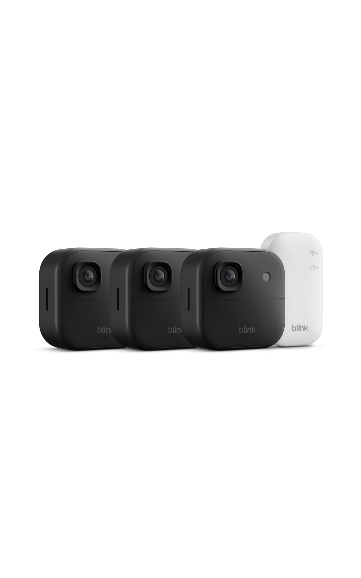Blink Outdoor 2K+ front view showing camera and weatherproof housing for reliable monitoring