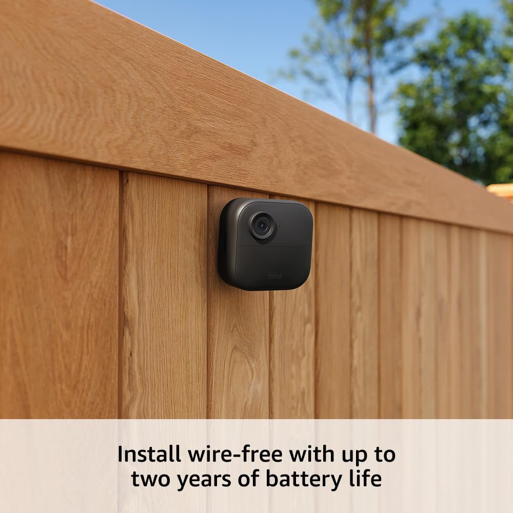 Blink Outdoor 4 with batteries and mounting kit showing ready-to-install benefit