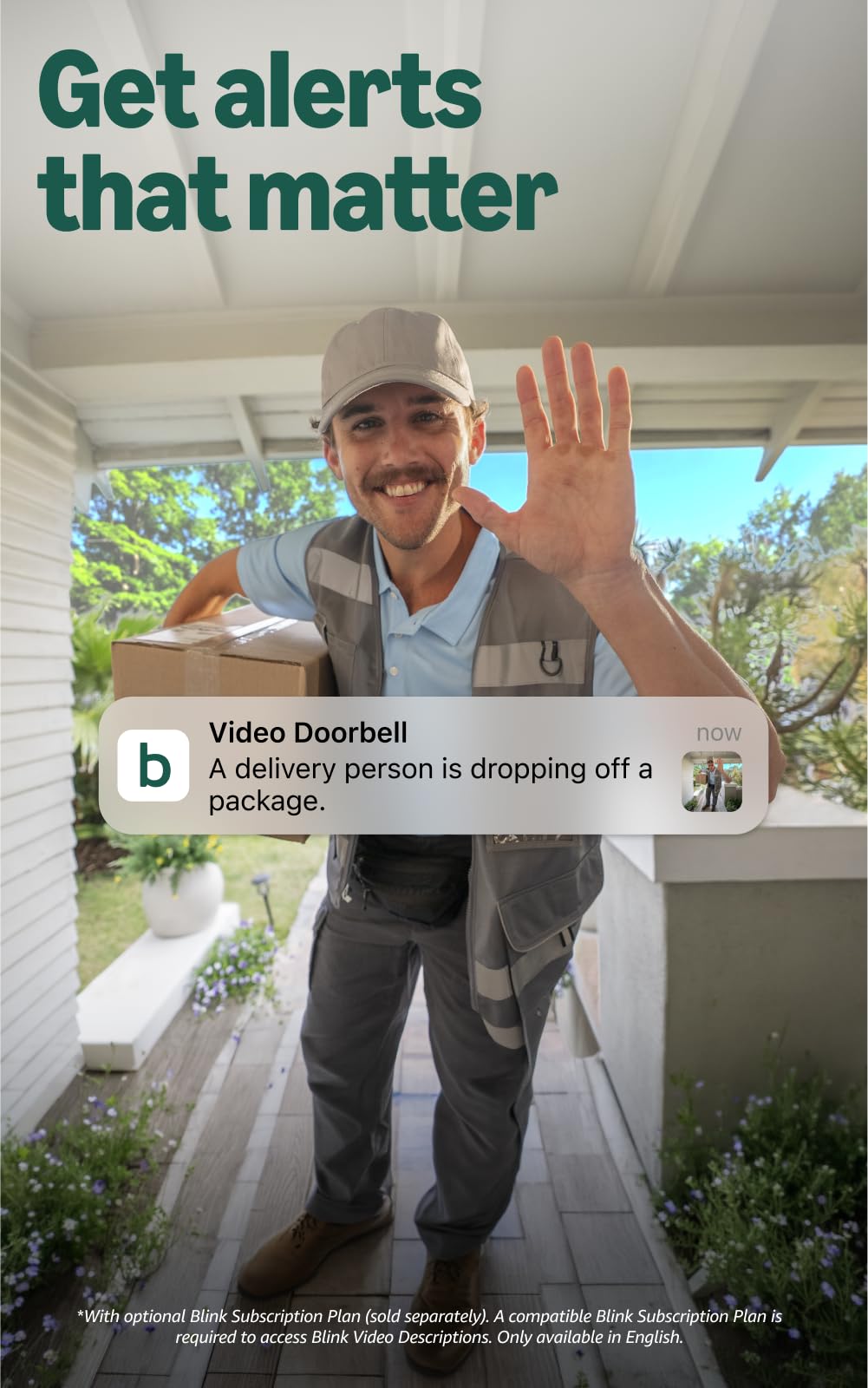 Blink Wired Doorbell 2K+ held in hand to show scale and easy placement