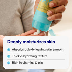 Bliss ingredients display with shea butter and vitamin E showing nourishing benefits