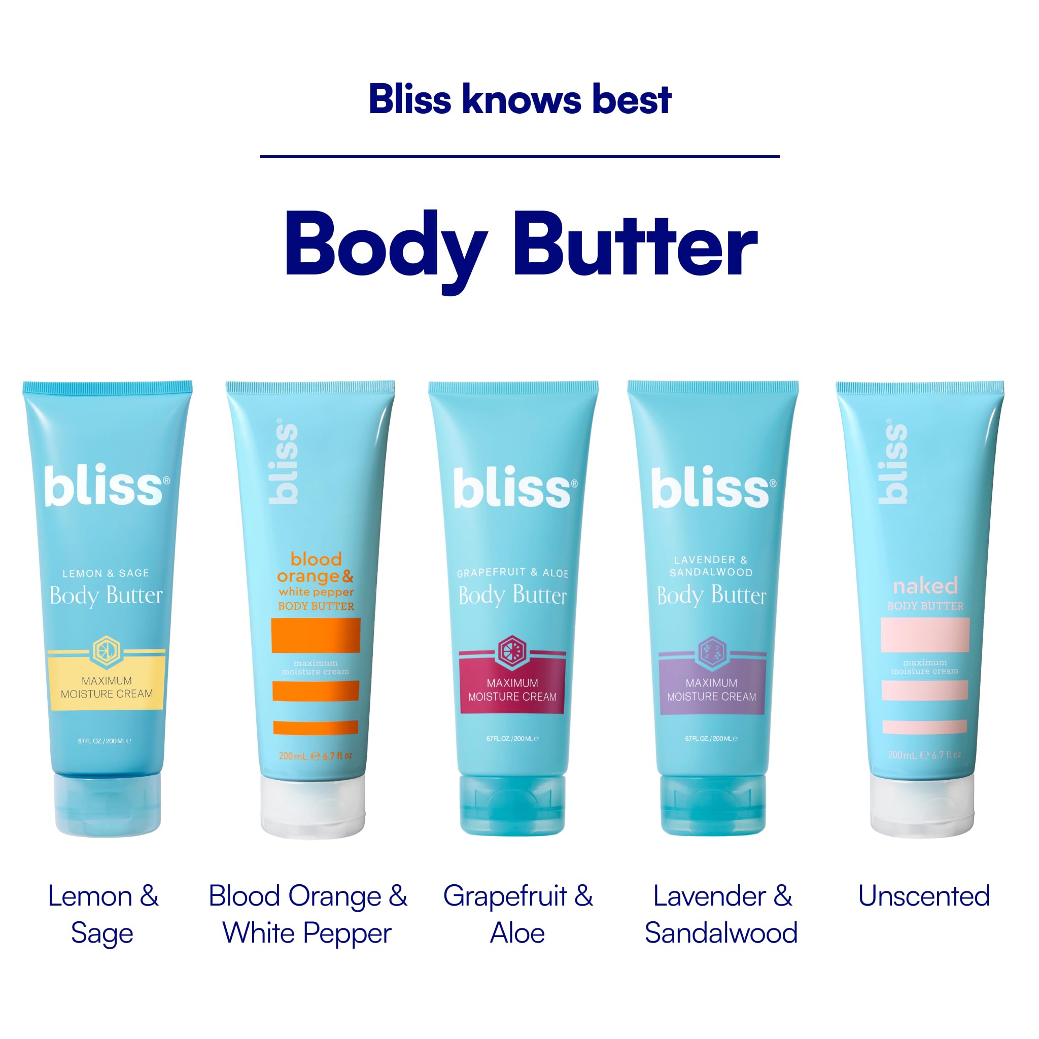 Back of Bliss packaging with directions and ingredient panel for consumer confidence