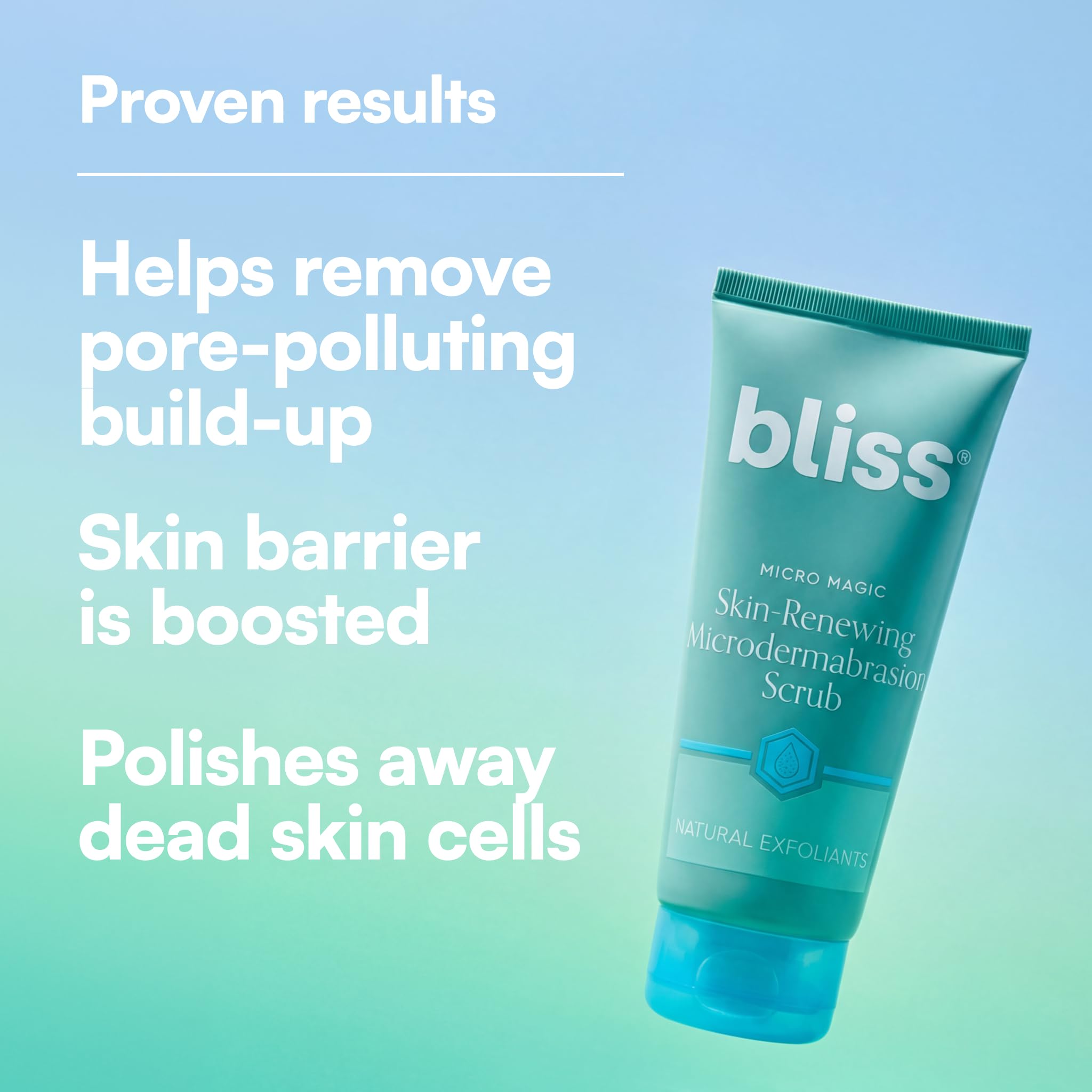 Bliss pumping scrub onto hand ready to apply, shows convenient dispensing