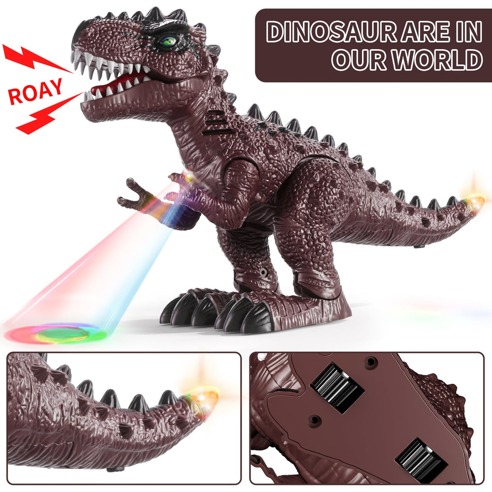 BLmukce Brachiosaurus side profile lit LEDs demonstrating visual play appeal