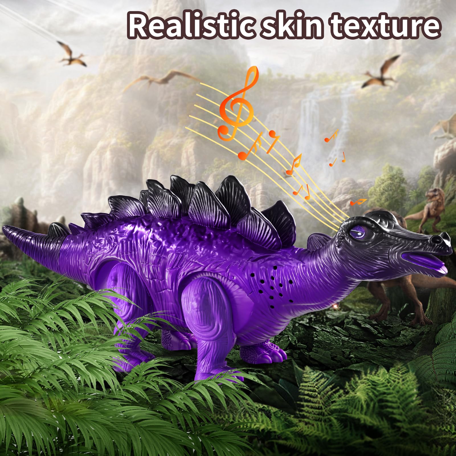 BLmukce dinosaur beside ruler showing scale to help size expectations