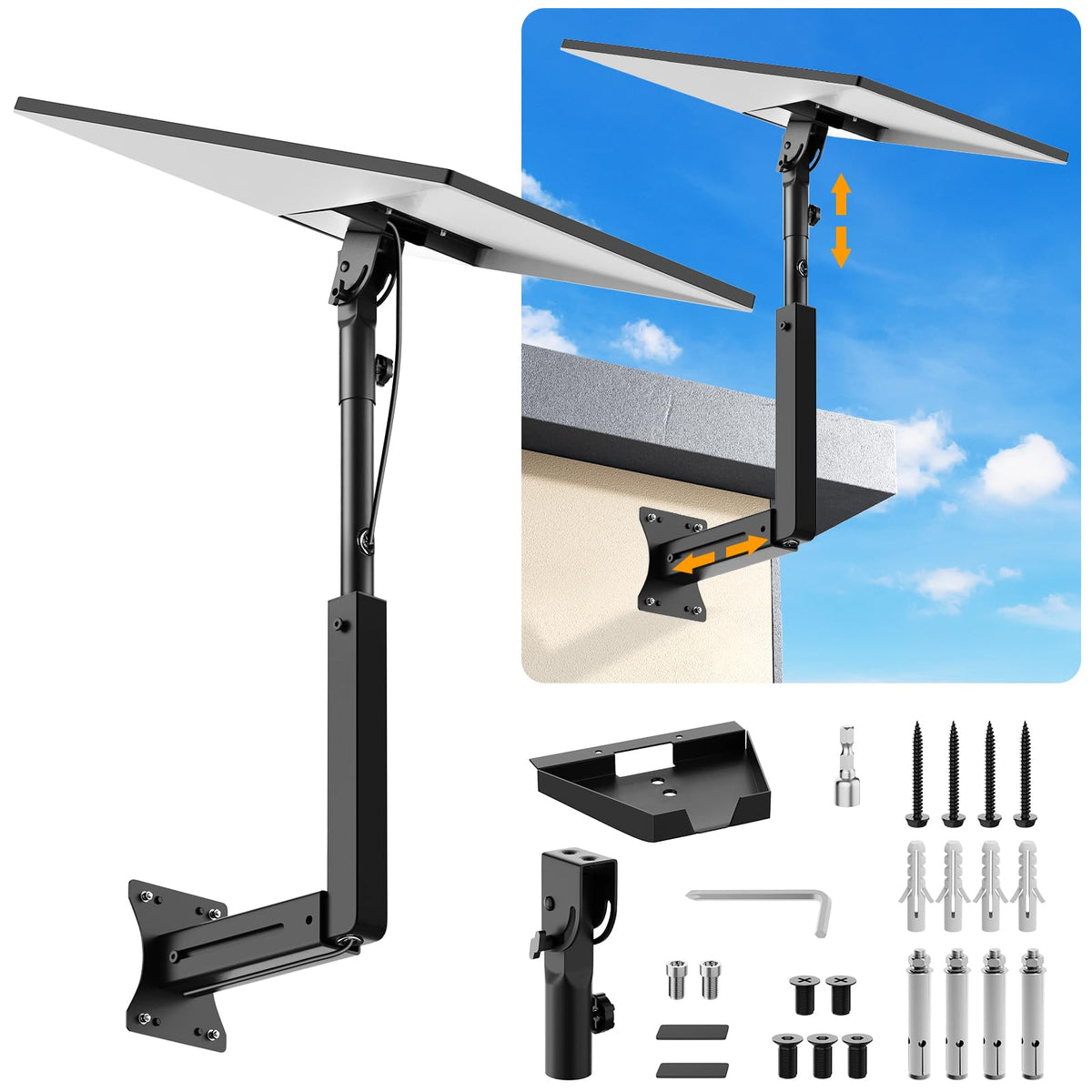 Bloazzup front view of mount showing compact plate and durable finish for secure placement