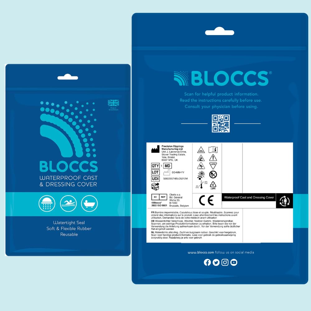 BLOCCS sleeve wrist opening detail for easy donning and snug seal