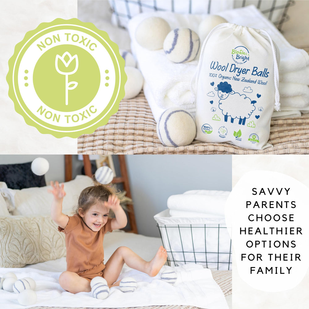 Bloom & Bright lifestyle scene in laundry room showcasing eco-friendly benefit