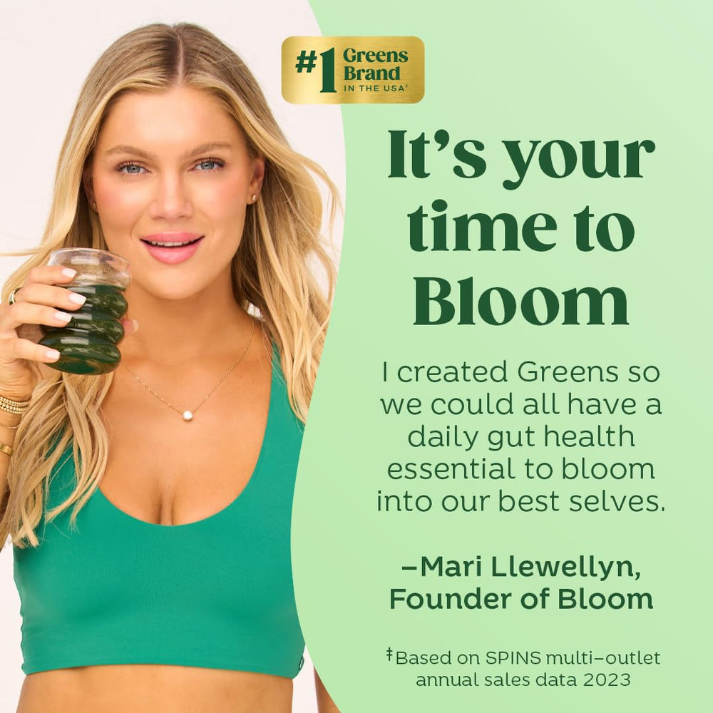Bloom Nutrition on a breakfast table with smoothie bowl showing easy daily use
