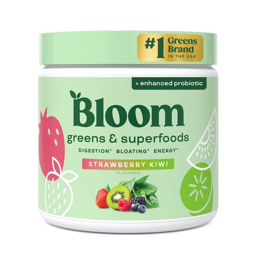 Bloom Nutrition front packaging showing product label and servings for quick identification