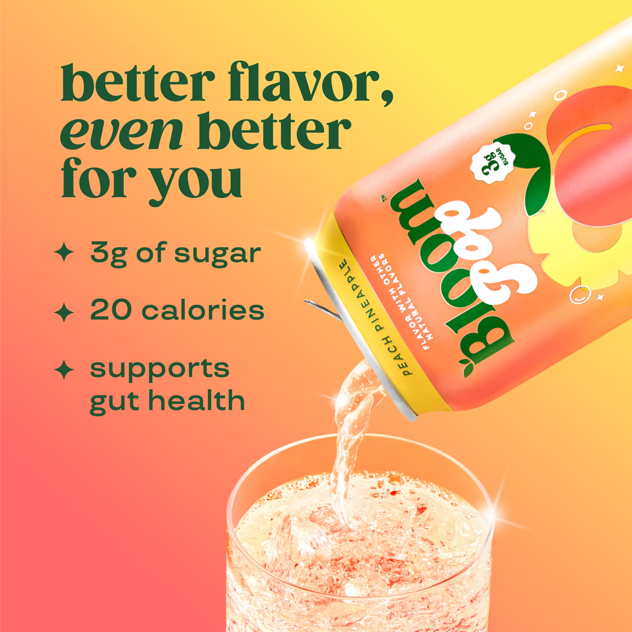 Bloom Nutrition pouring open can into glass to show color and clarity