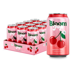 Bloom Nutrition front packaging of Shirley Temple 12-pack showing design and size benefit