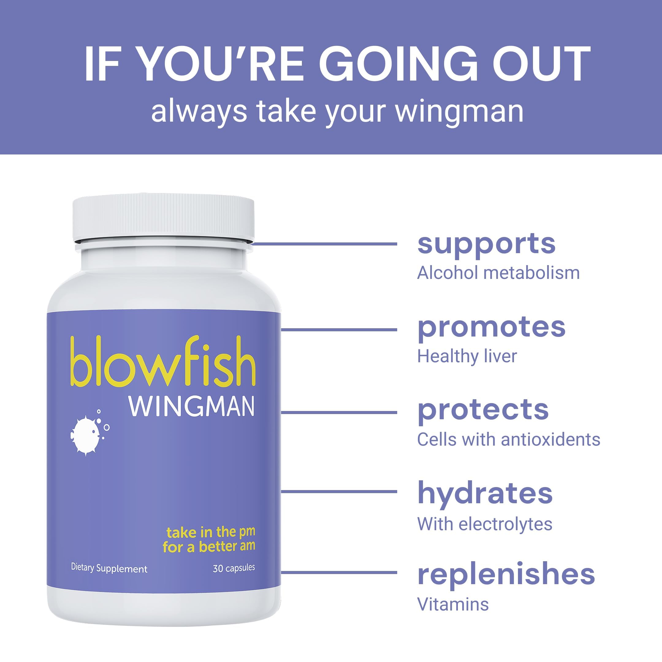 Hand holding one Blowfish Wingman packet illustrating travel-ready convenience