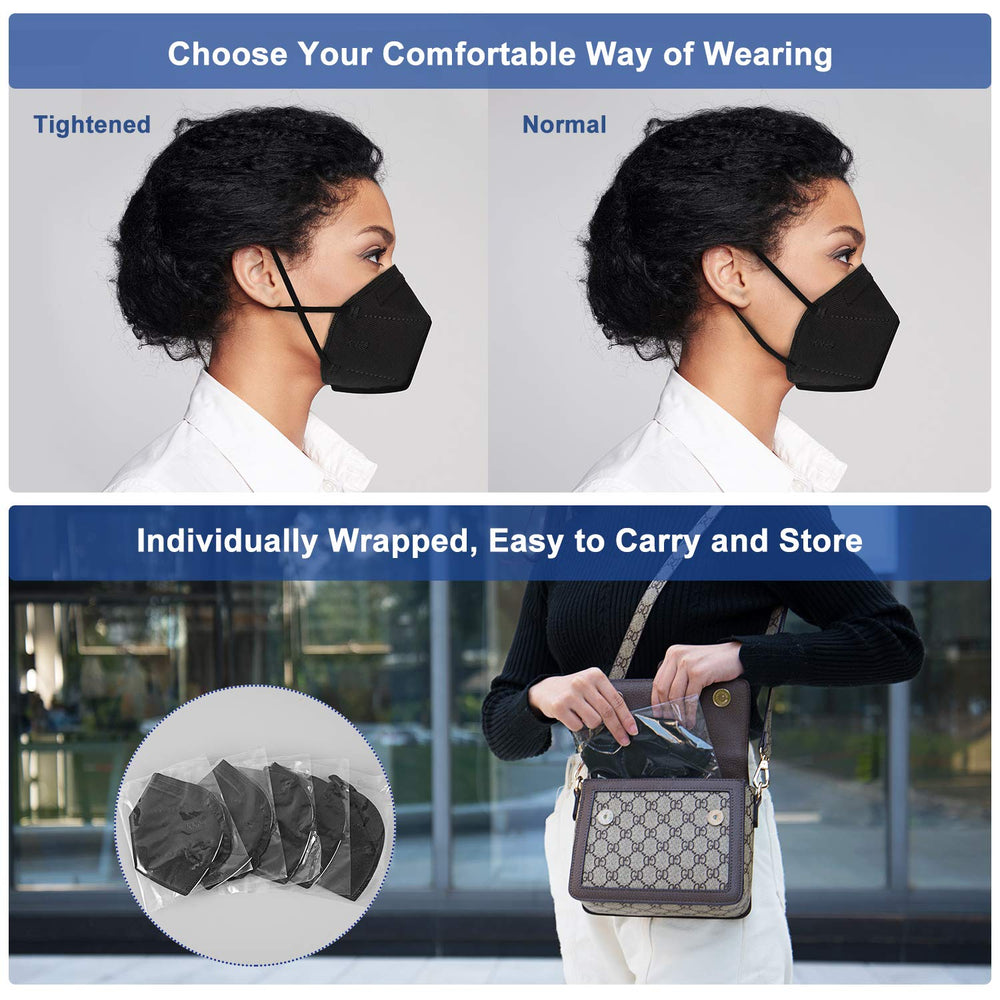 BLScode folded mask beside a coin showing compact foldable scale
