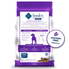 Close-up of Blue Buffalo basics kibble texture highlighting digestibility