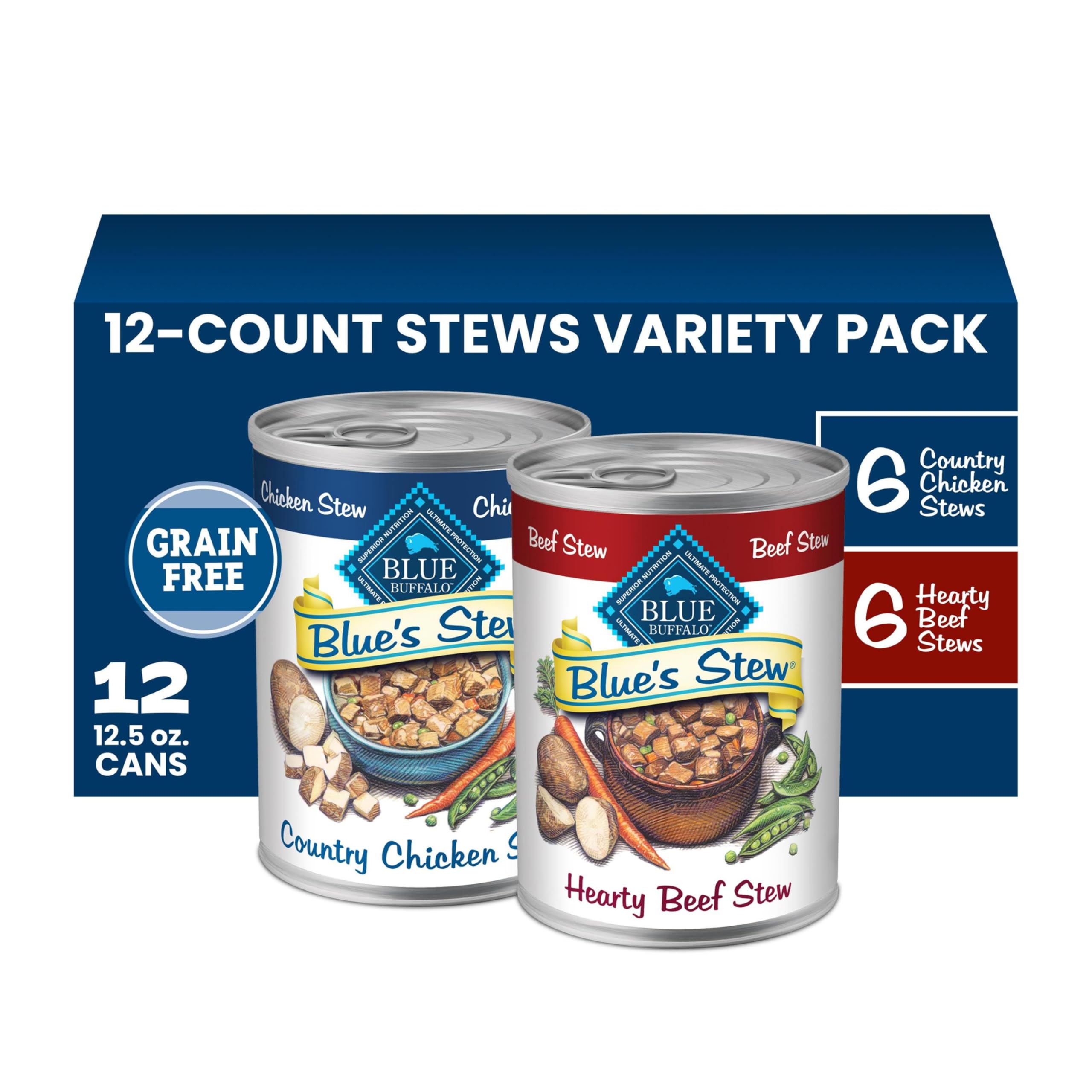 Blue Buffalo front packaging showing variety pack and convenience