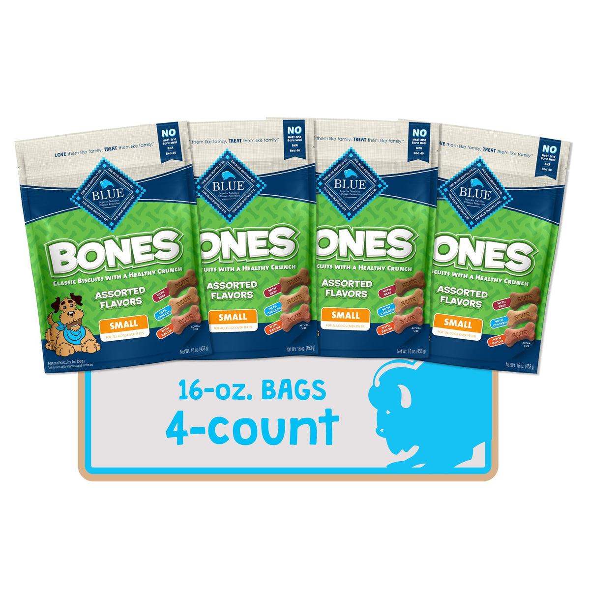 Blue Buffalo front packaging showing variety pack and convenience