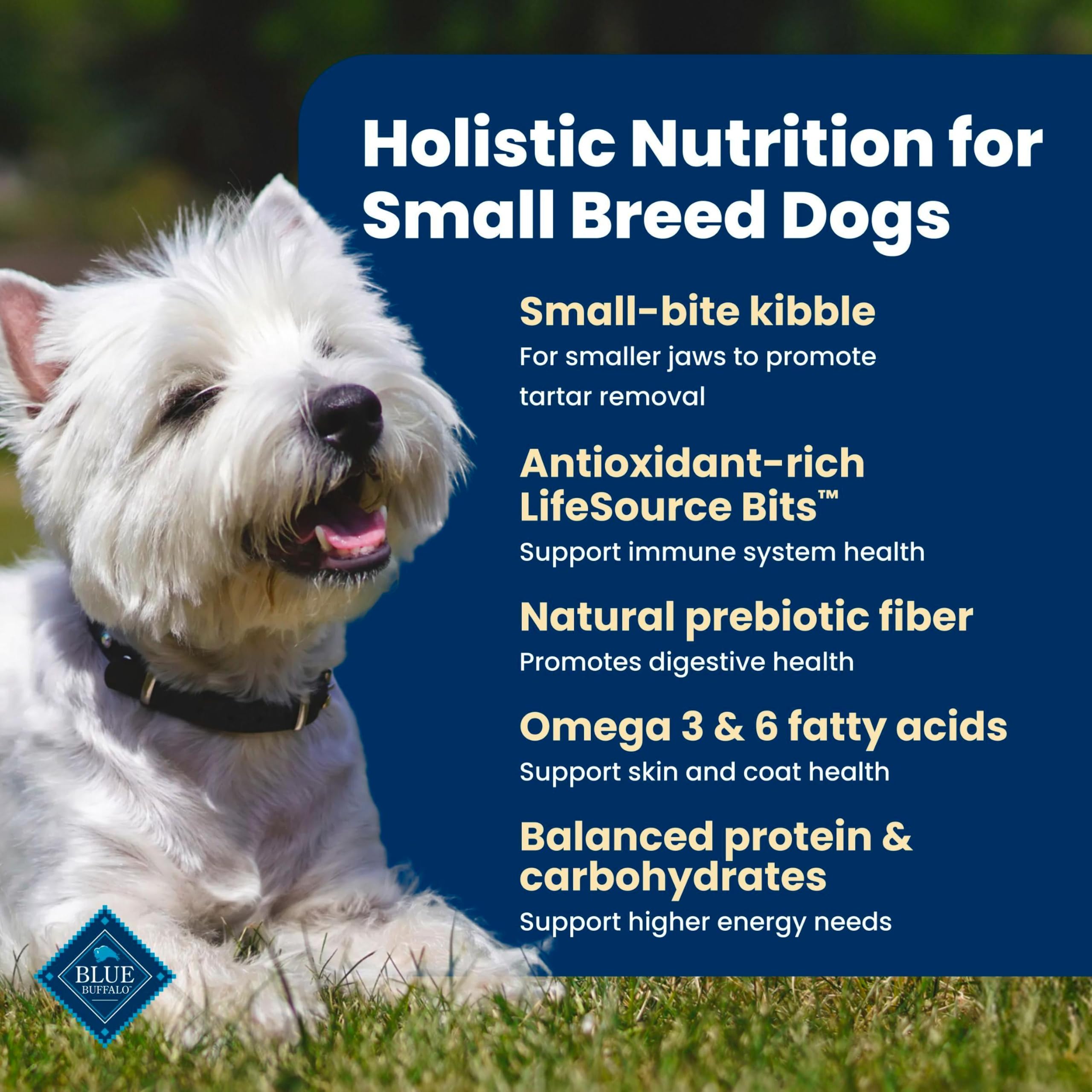 Blue Buffalo ingredients spread with real chicken and whole grains for nutrition