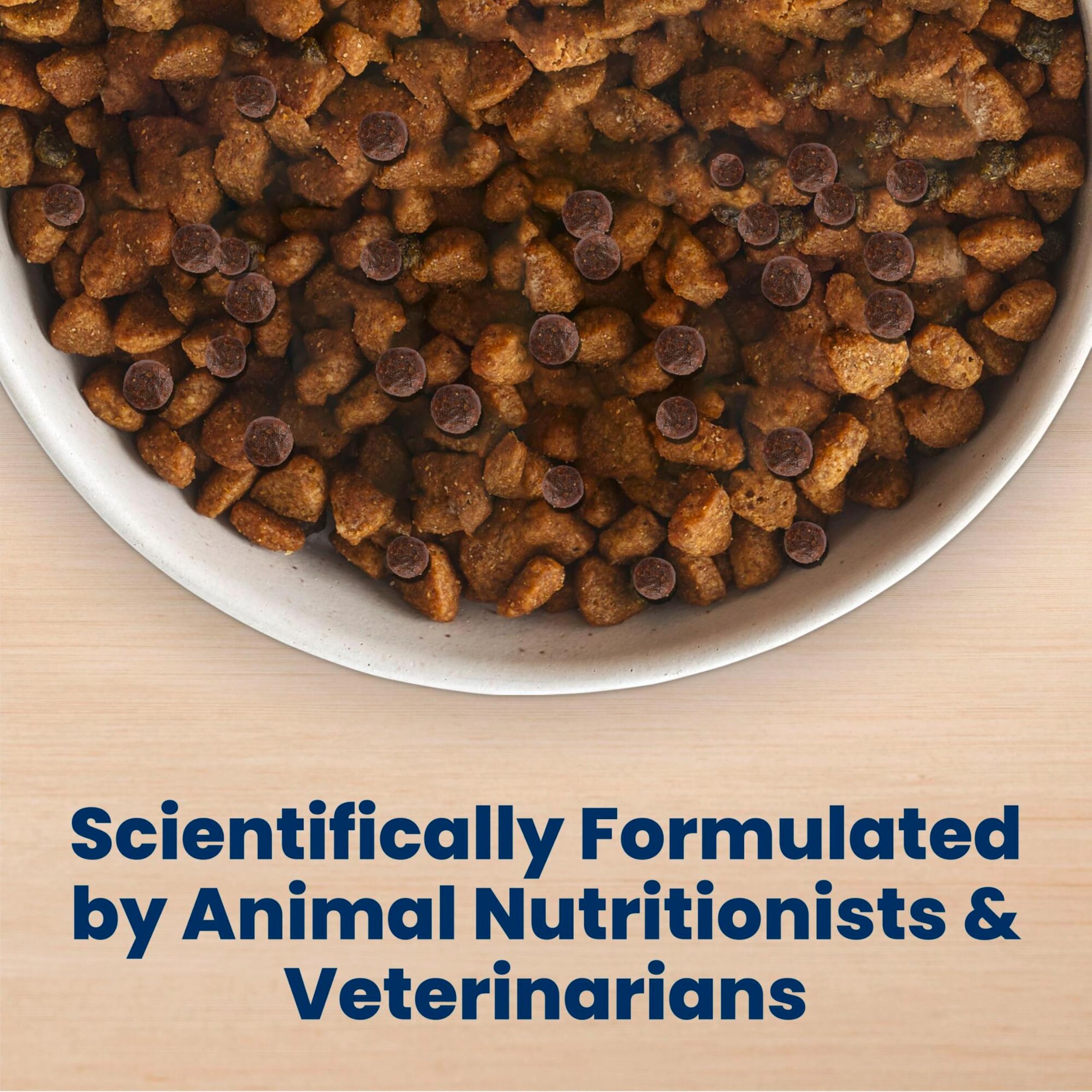 Blue Buffalo label close-up showing glucosamine and chondroitin support