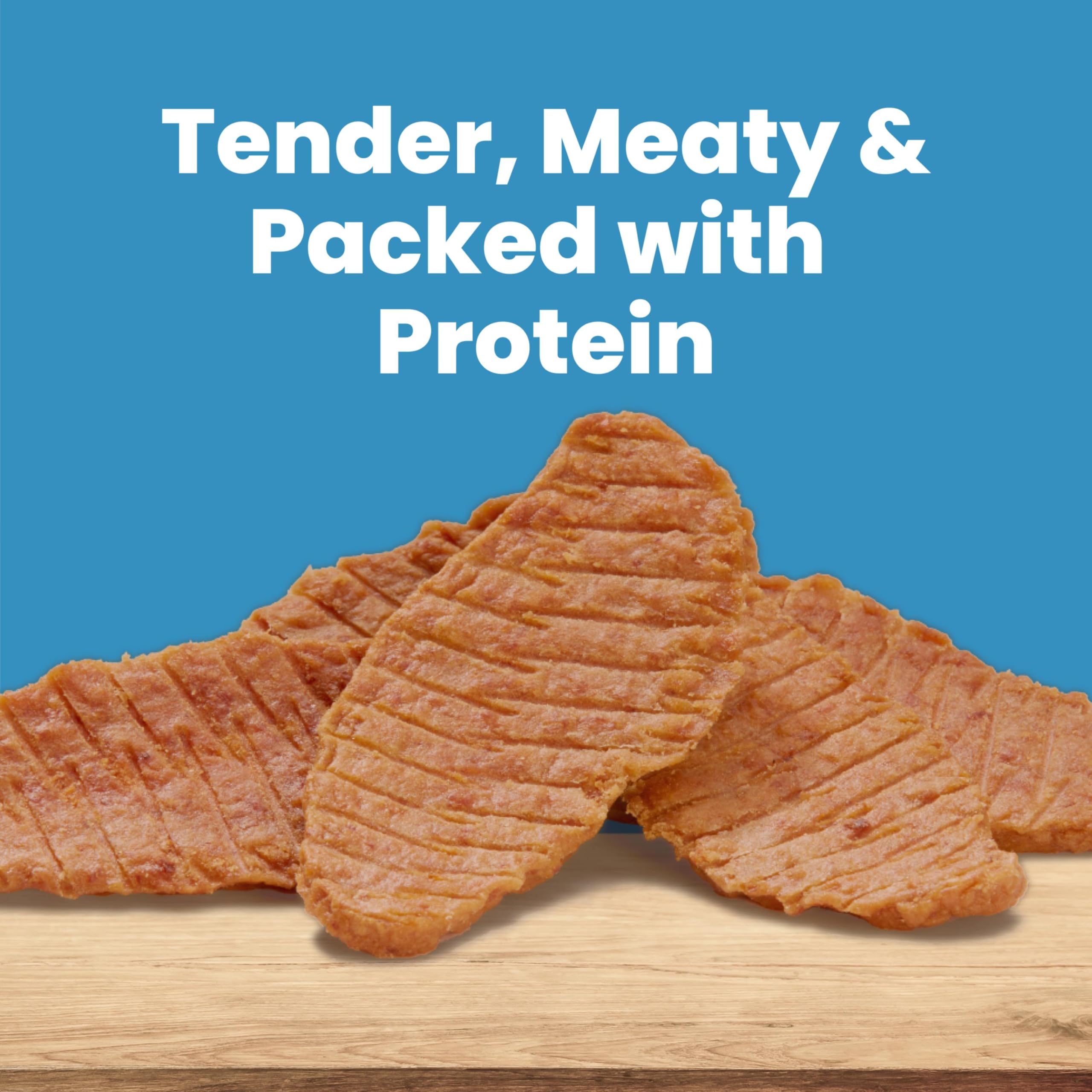 Blue Buffalo close-up of jerky texture highlighting tender biteability